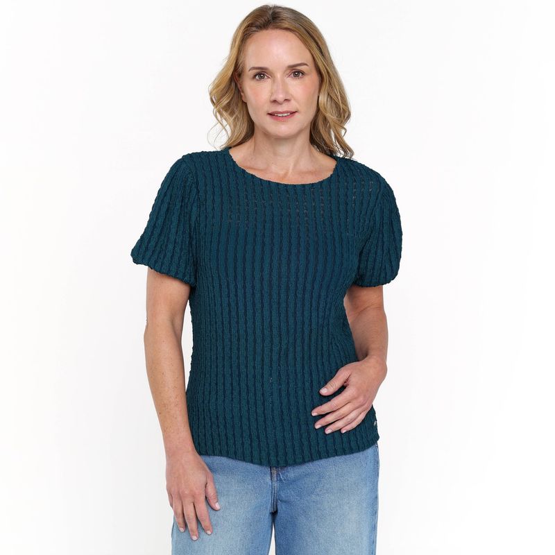 NEWPORT - Blusa Mujer Manga corta globo Newport