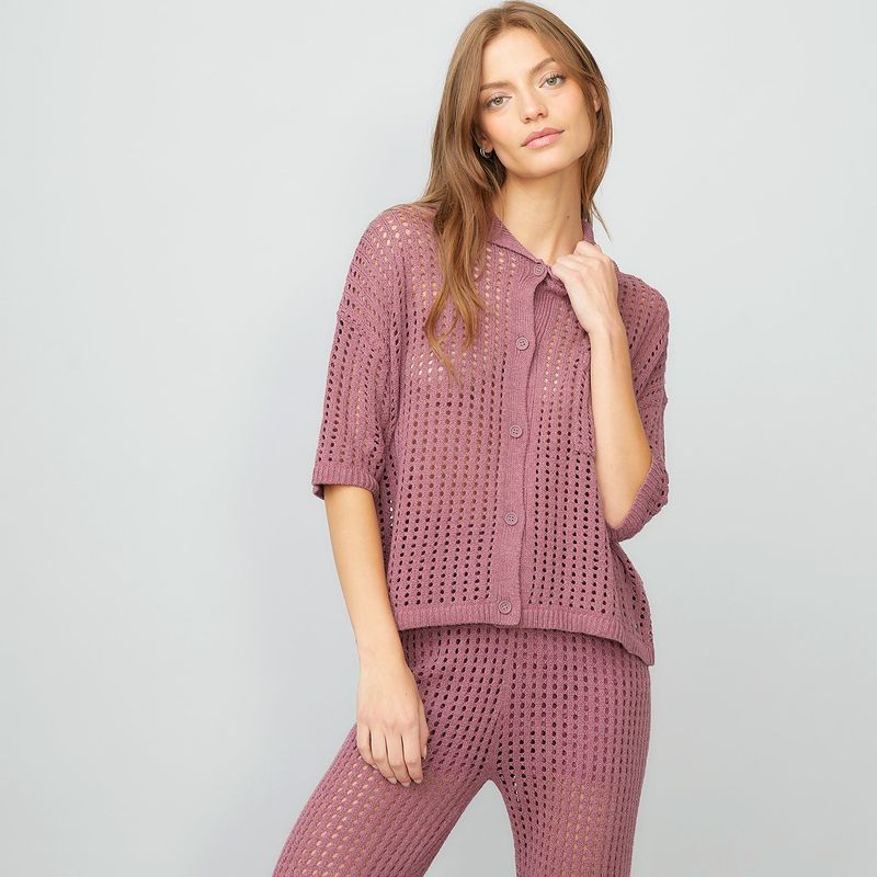 DENIMLAB - Blusa Mujer Tejido Manga corta de Algodón Denimlab