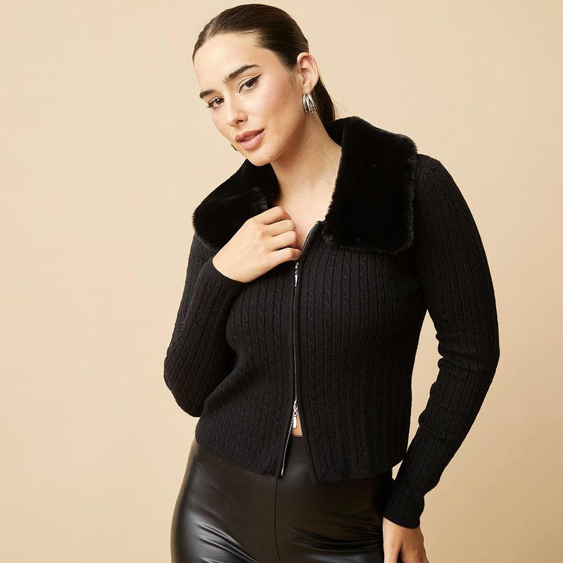 MOSSIMO - Saco Mujer Tejido Crop Mossimo