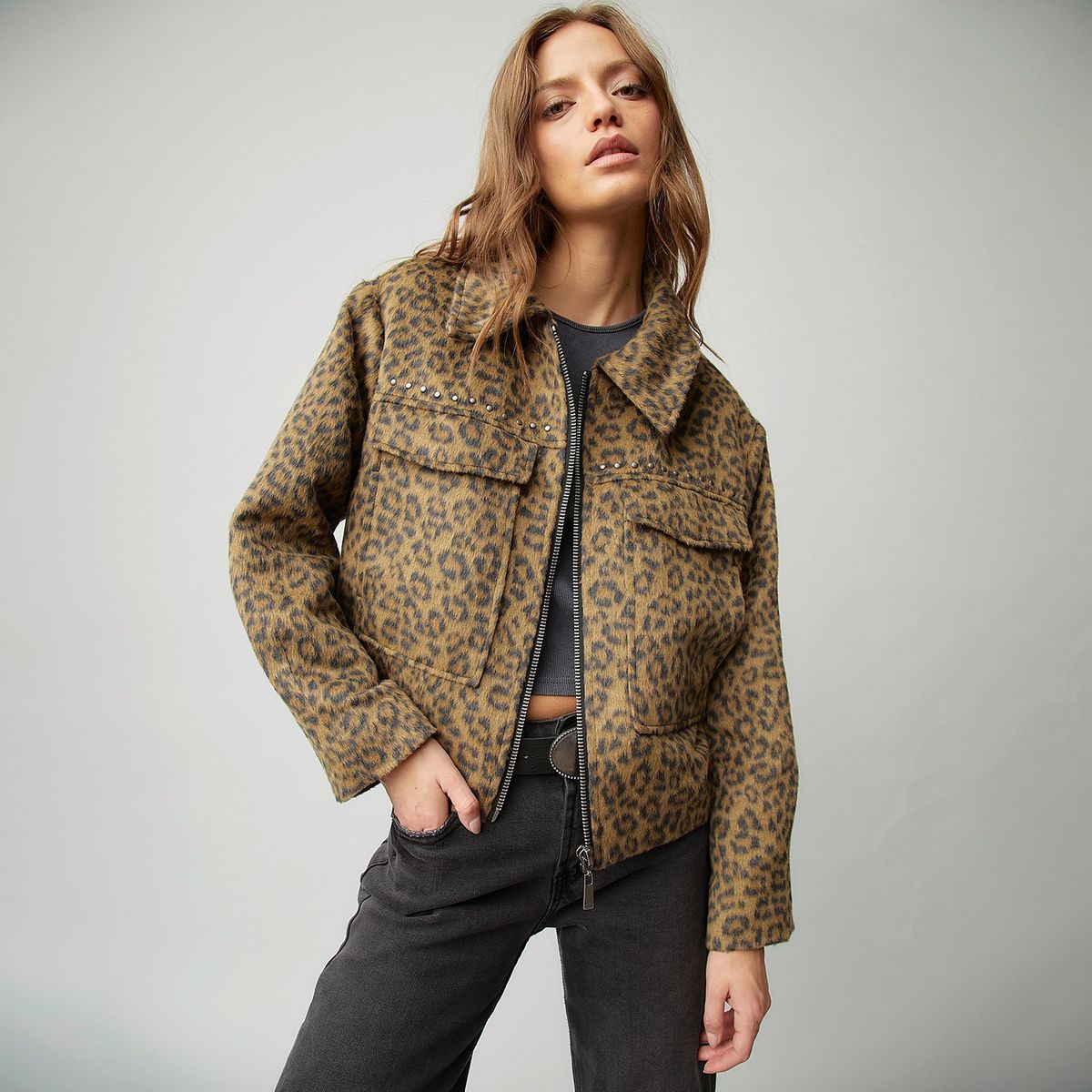 DENIMLAB - Chaqueta Mujer Animal print Denimlab