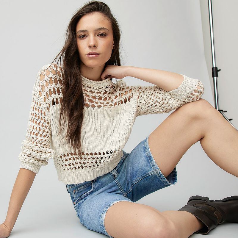 DENIMLAB - Saco Mujer Tejido de Algodón Denimlab
