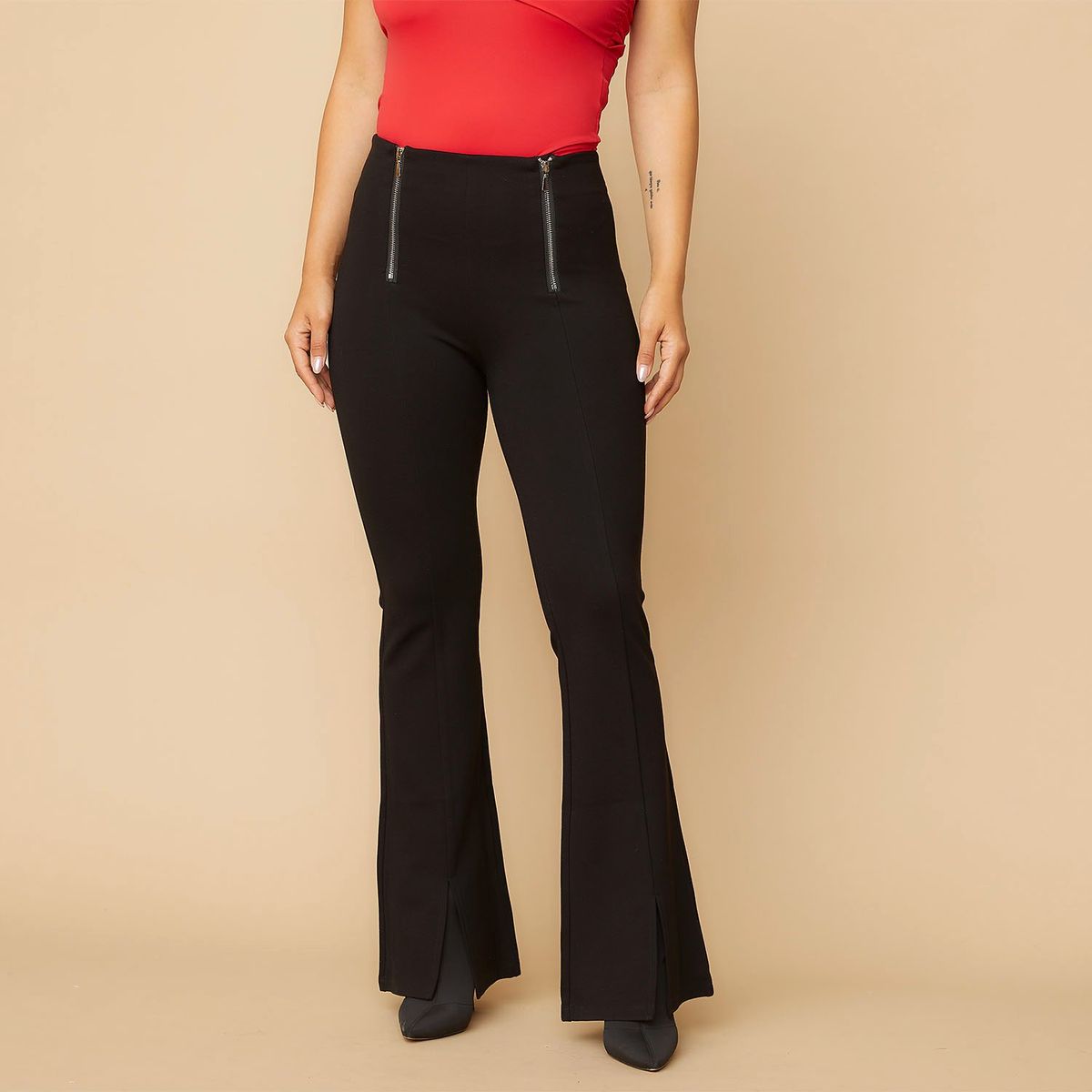 MOSSIMO - Pantalón Flare Mujer Tiro alto Mossimo