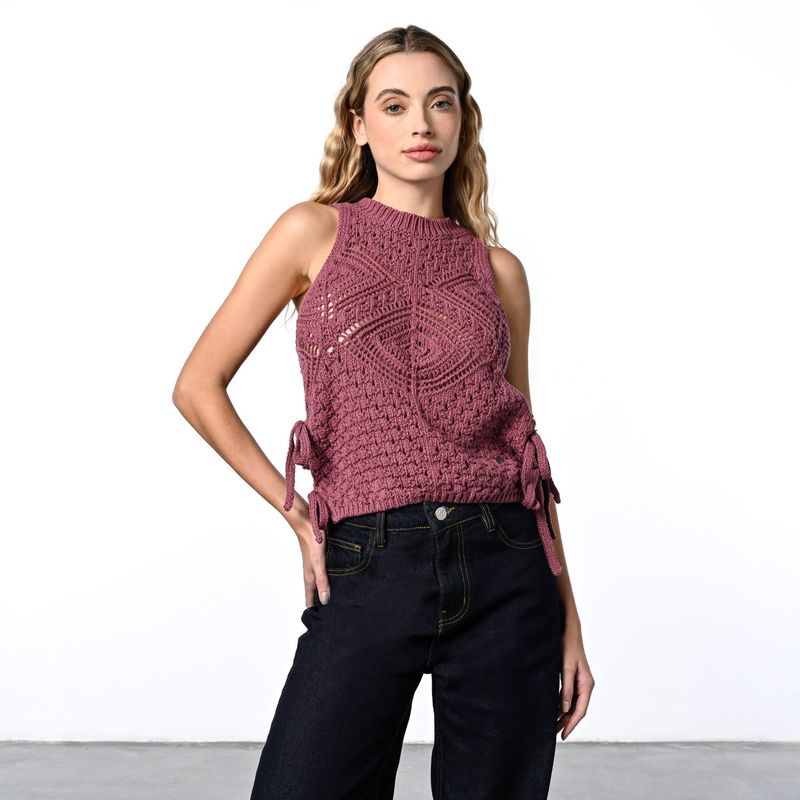 DENIMLAB - Blusa Mujer Tejido Sin mangas de Algodón Denimlab