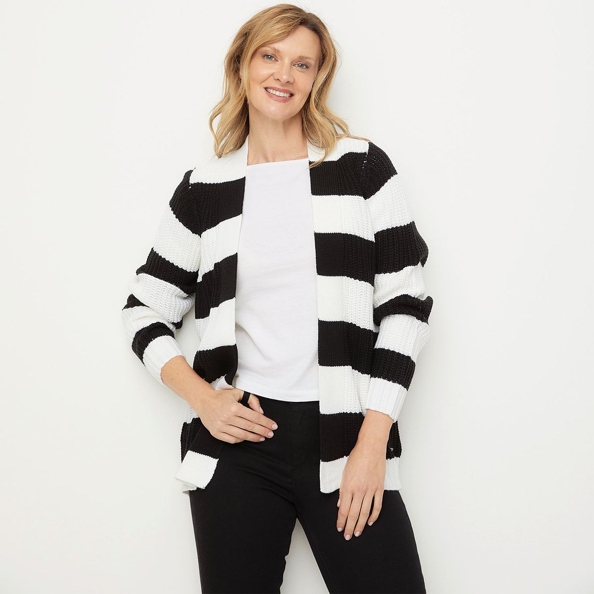 NEWPORT - Cardigan Mujer Rayas Newport