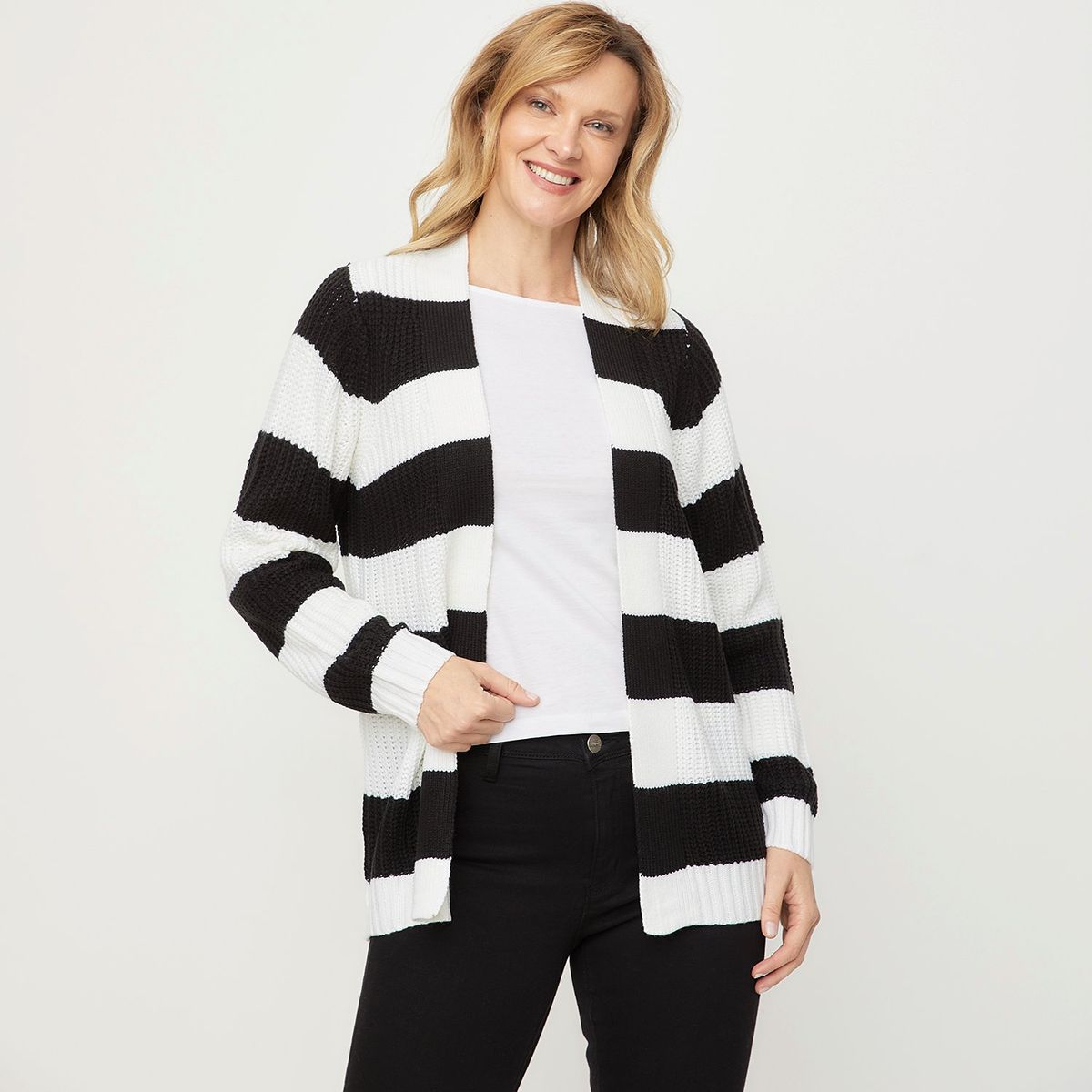 NEWPORT - Cardigan Mujer Rayas Newport