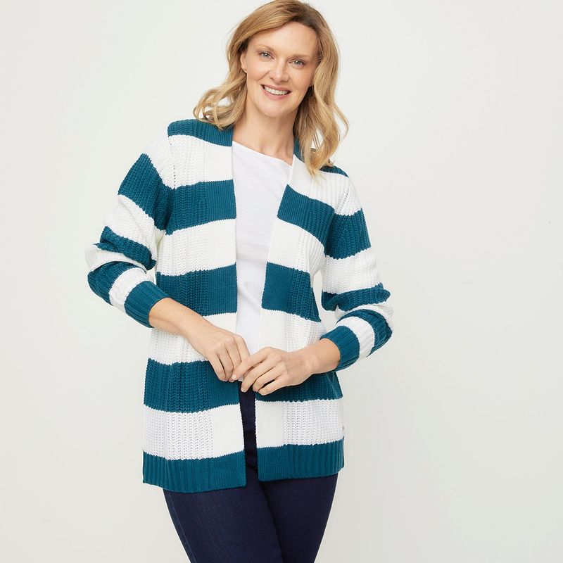 NEWPORT - Cardigan Mujer Rayas Newport
