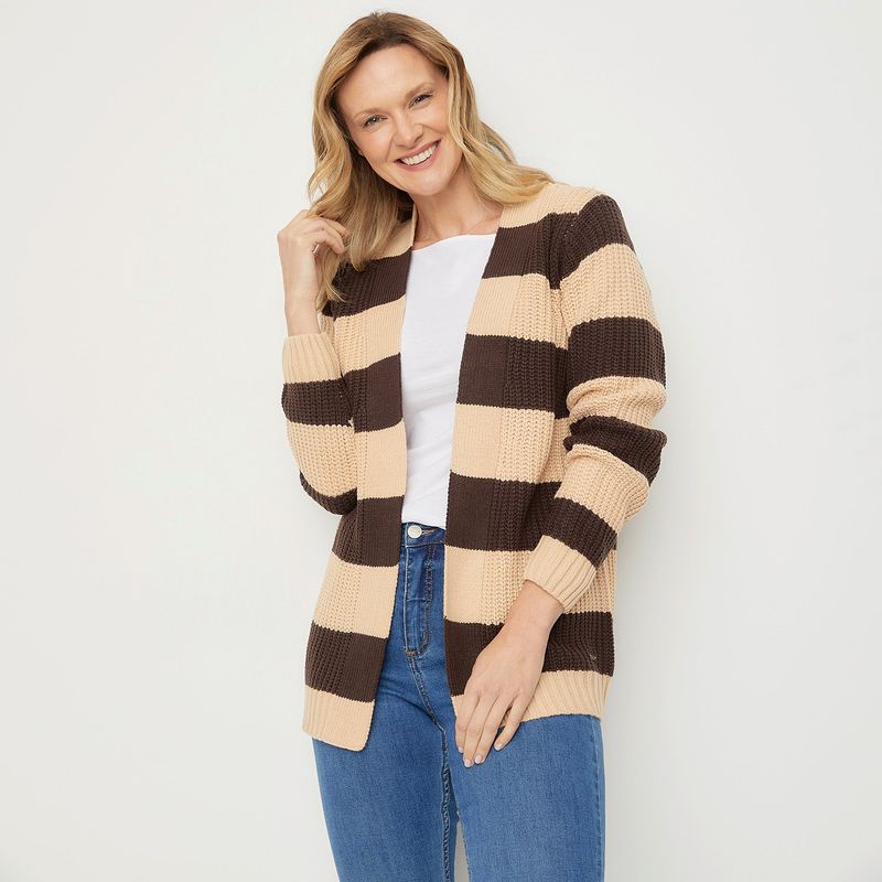 NEWPORT - Cardigan Mujer Rayas Newport