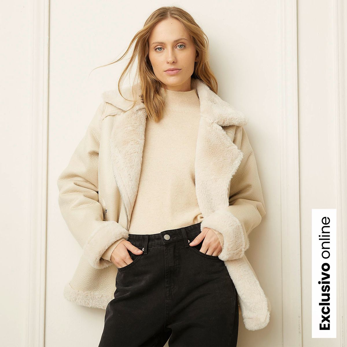 BASEMENT - Chaqueta Mujer Ovejera Basement