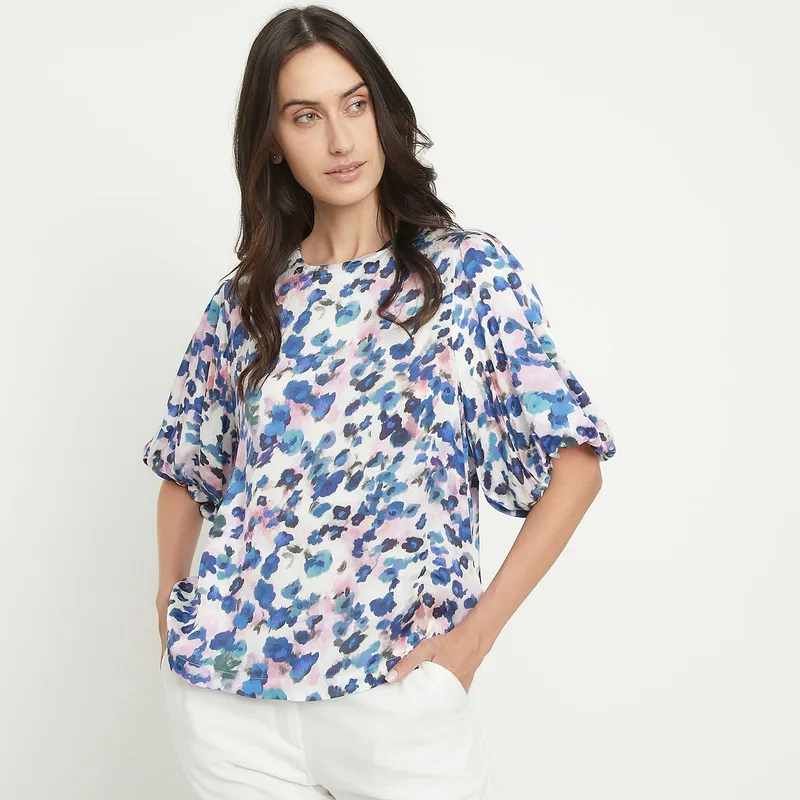 APOLOGY - Blusa Mujer con Estampado Manga corta globo Apology