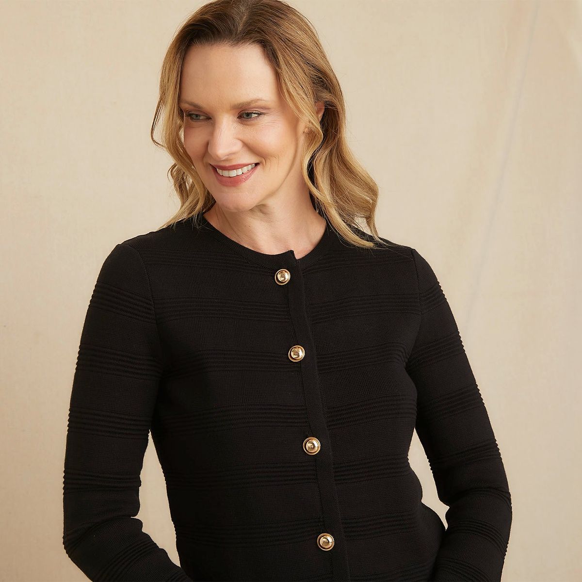 SOUTHLAND - Cardigan Mujer de Rayas de Algodón Southland