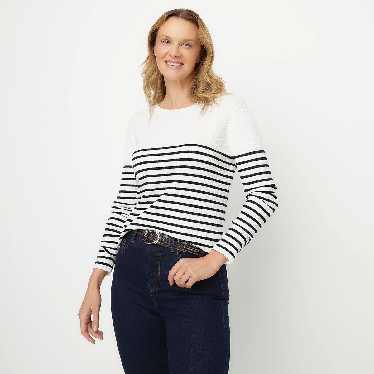 NEWPORT - Saco Mujer de Rayas Newport