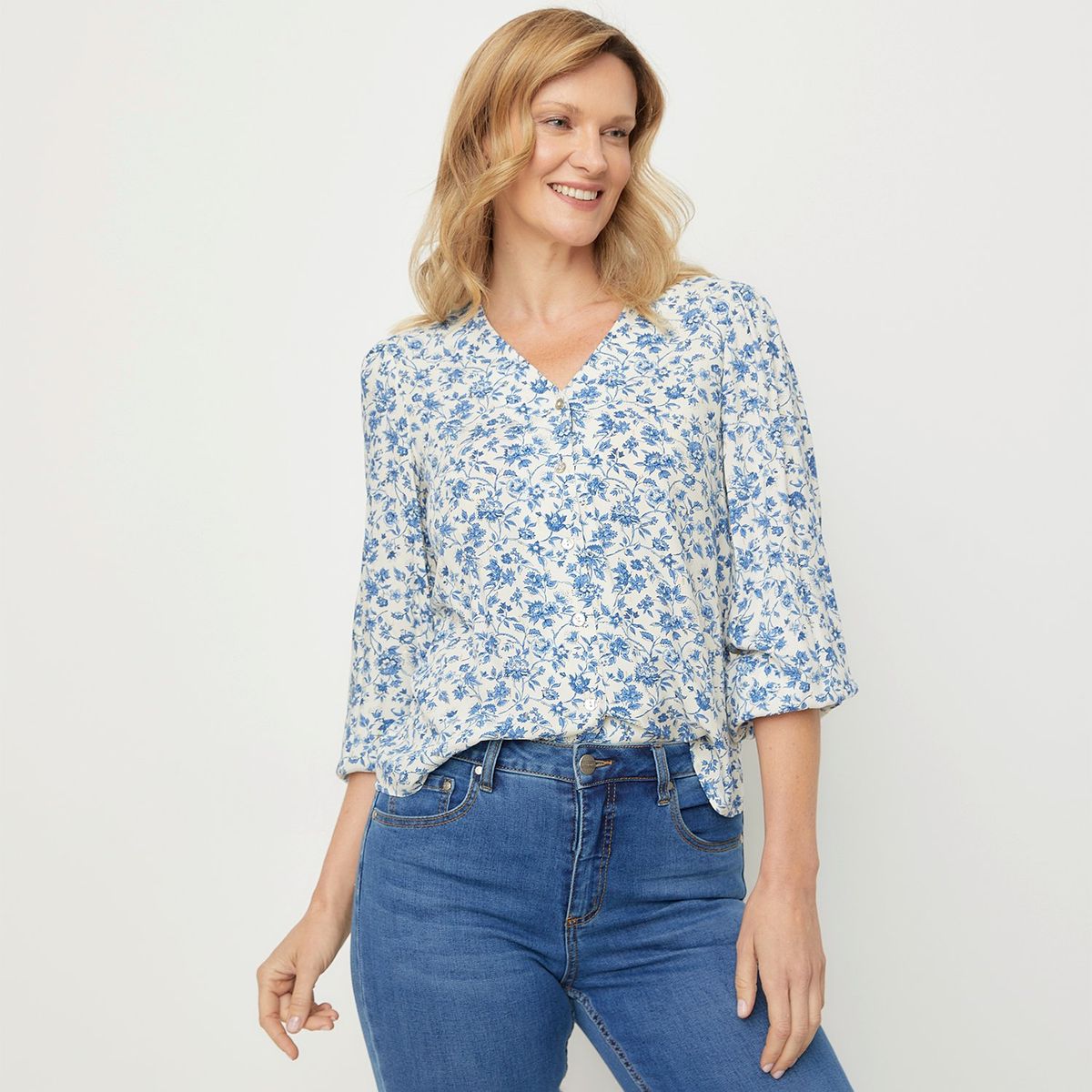 NEWPORT - Blusa Mujer Manga larga globo Newport