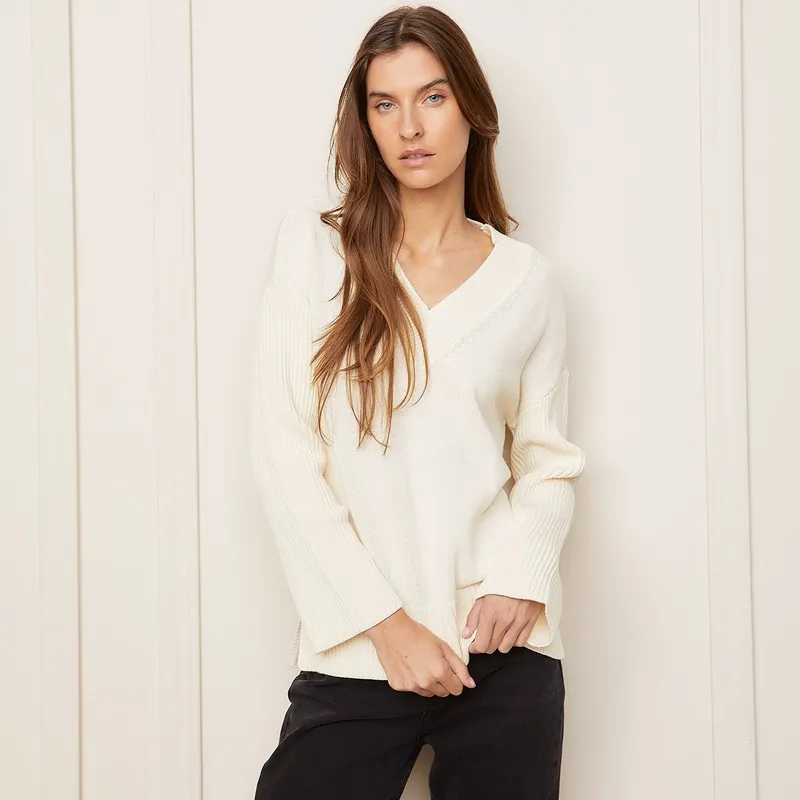 BASEMENT - Saco Mujer Tejido de Algodón Basement