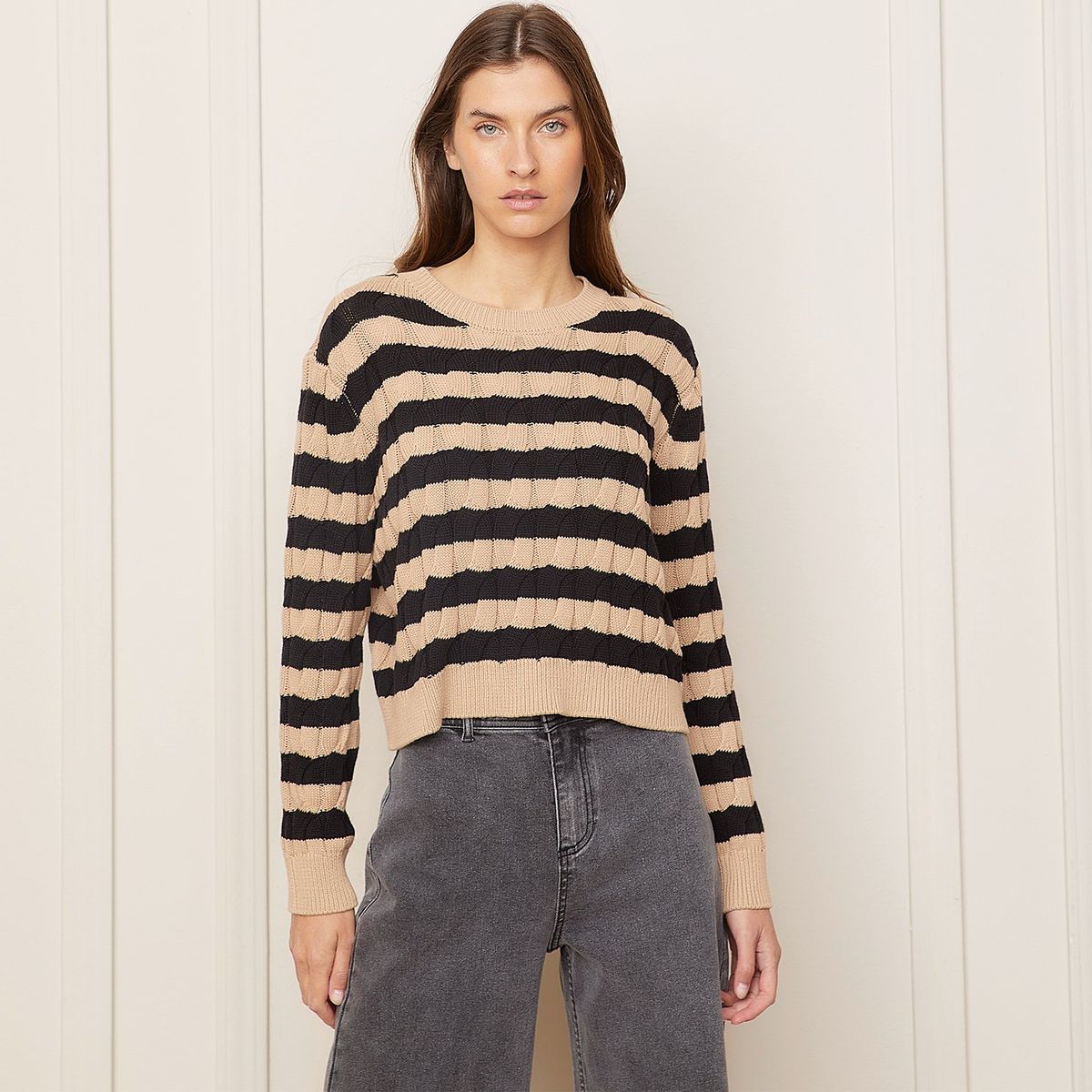 BASEMENT - Saco Mujer Tejido de Algodón Basement