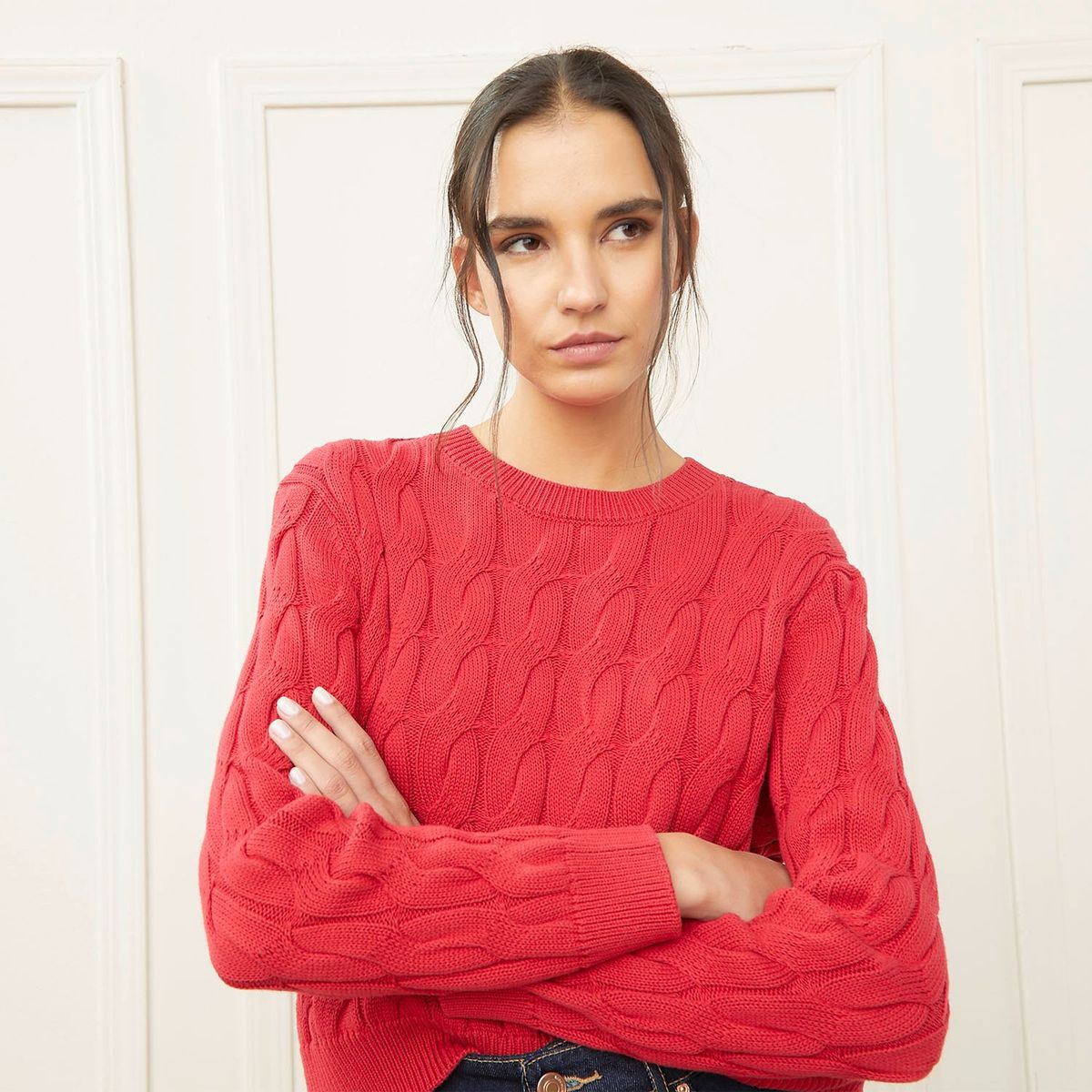 BASEMENT - Saco Mujer Tejido de Algodón Basement