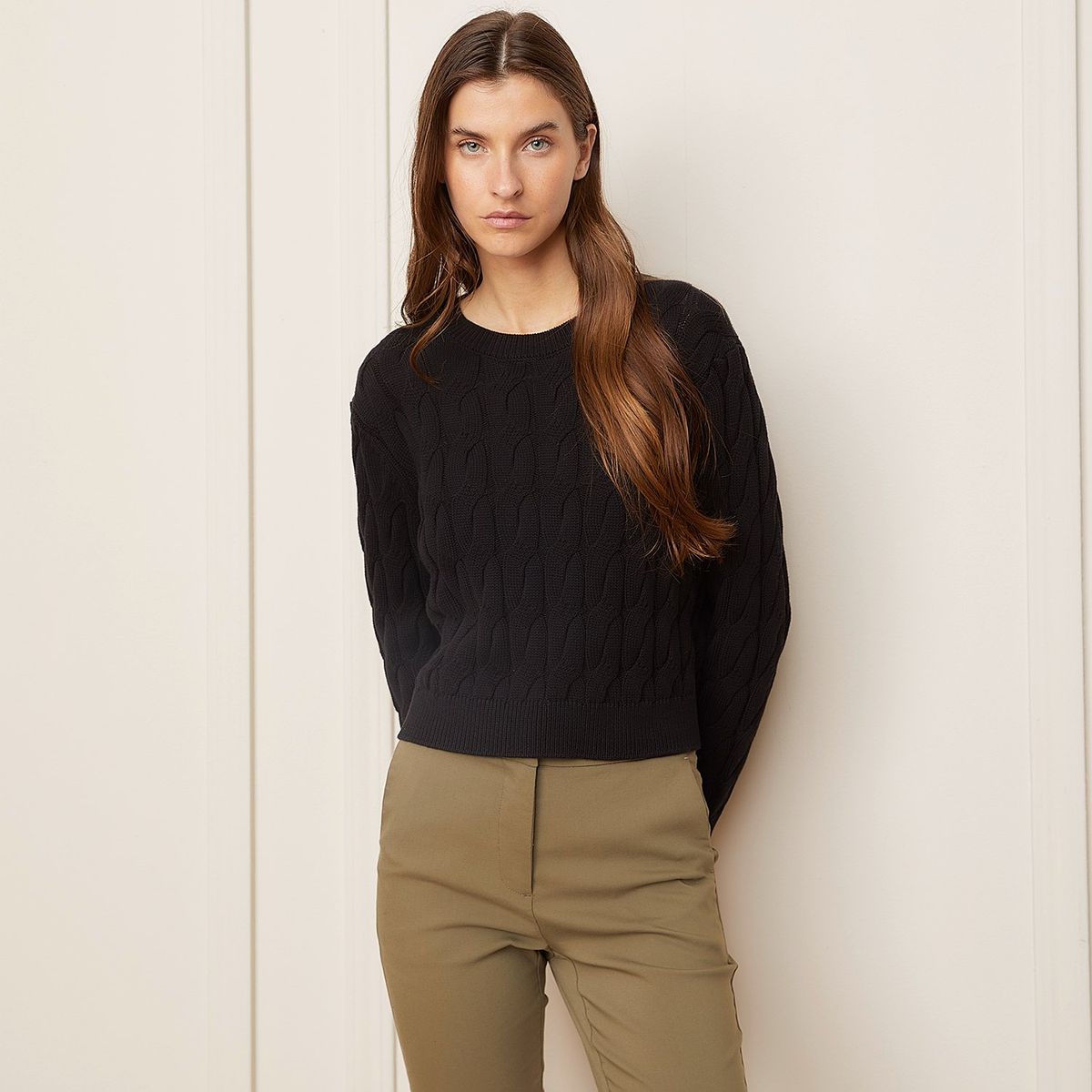 BASEMENT - Saco Mujer Tejido de Algodón Basement