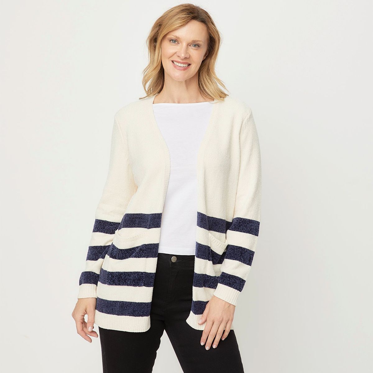 NEWPORT - Saco Mujer de Rayas Newport