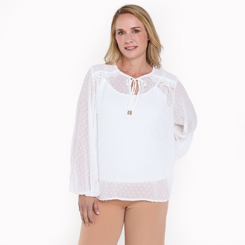 APOLOGY - Blusa Mujer con Estampado Manga larga globo Apology