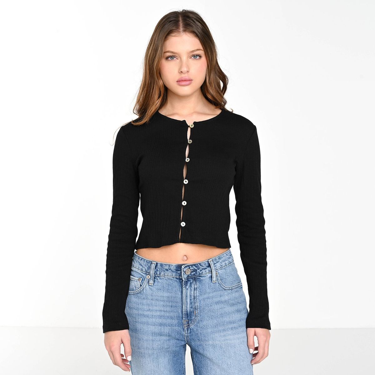 SYBILLA - Cardigan Mujer de Algodón Slim Sybilla