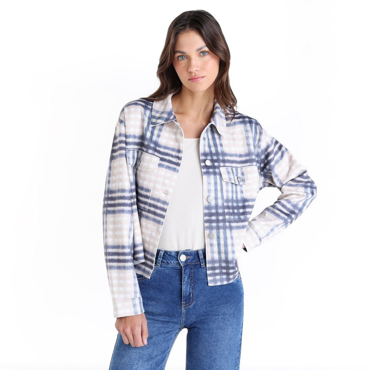 SYBILLA - Chaqueta Mujer de Cuadros Sybilla