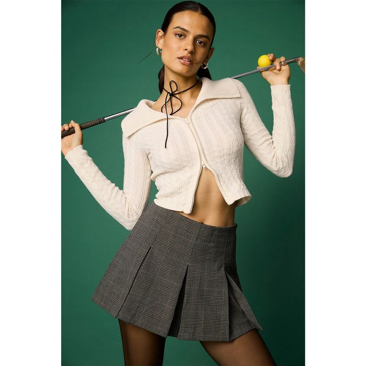 SYBILLA - Saco Mujer Crop Sybilla