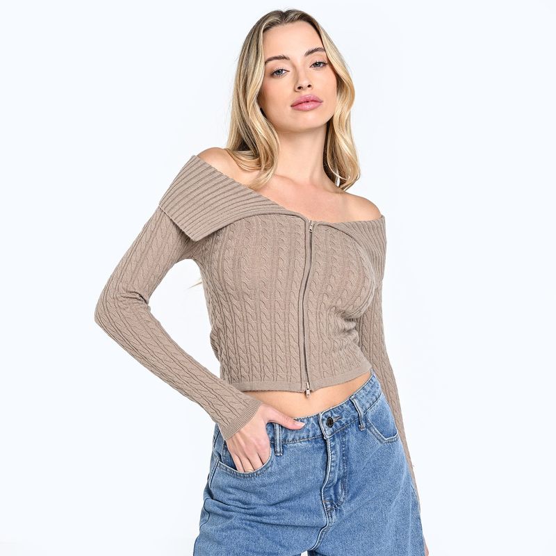 SYBILLA - Saco Mujer Crop Sybilla