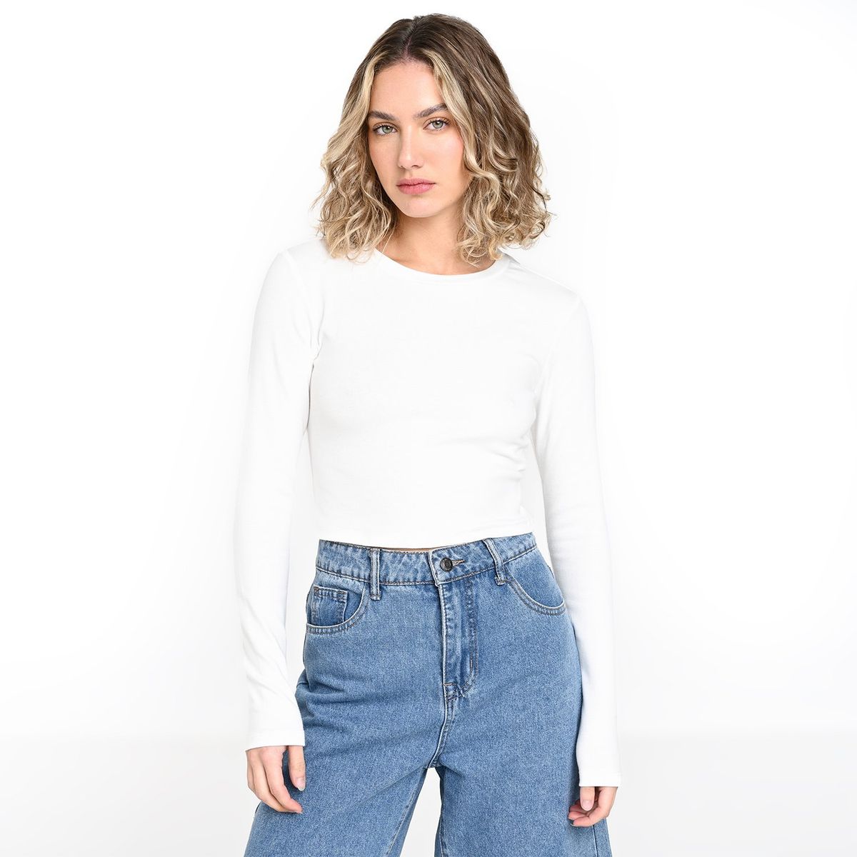 SYBILLA - Blusa Mujer Manga larga de Algodón Sybilla