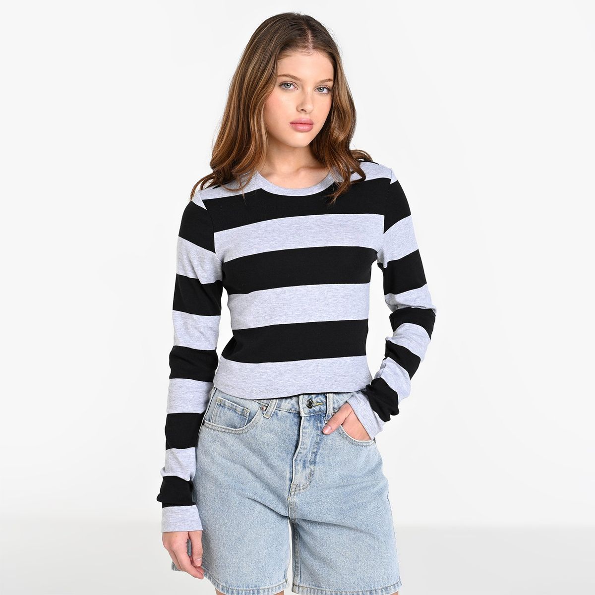 SYBILLA - Blusa Mujer Manga larga de Algodón Sybilla