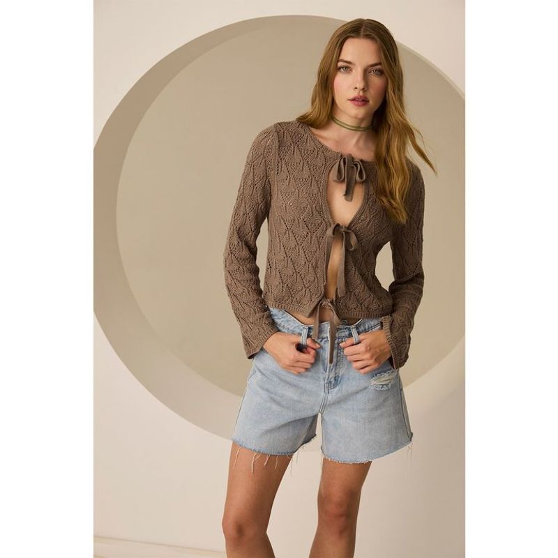 SYBILLA - Cardigan Mujer Tejido de Algodón Sybilla