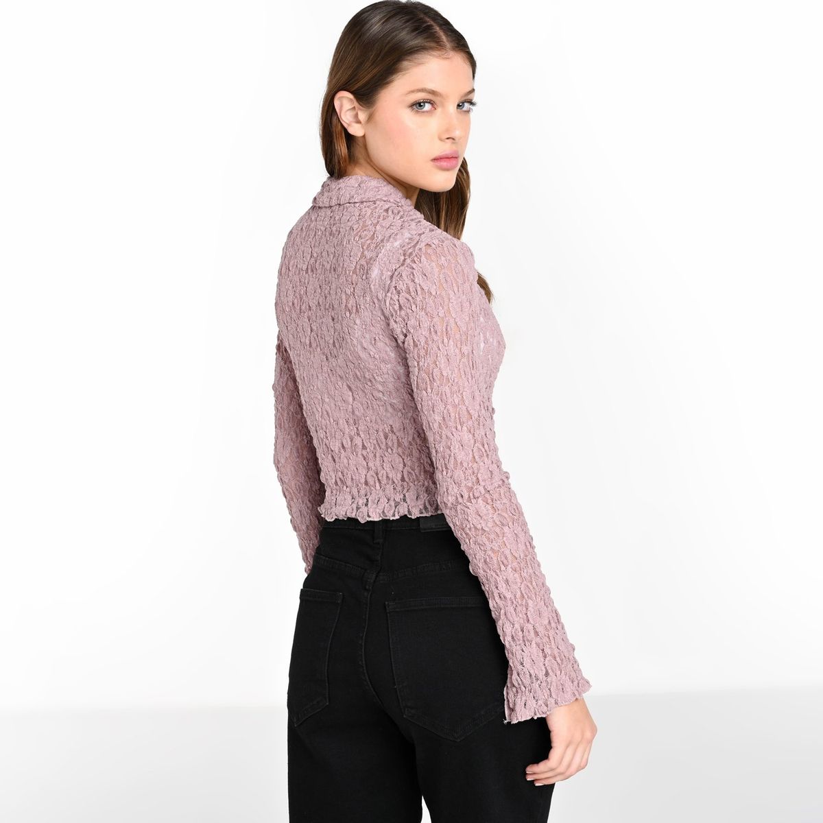 SYBILLA - Blusa Mujer Con transparencia Manga larga Sybilla