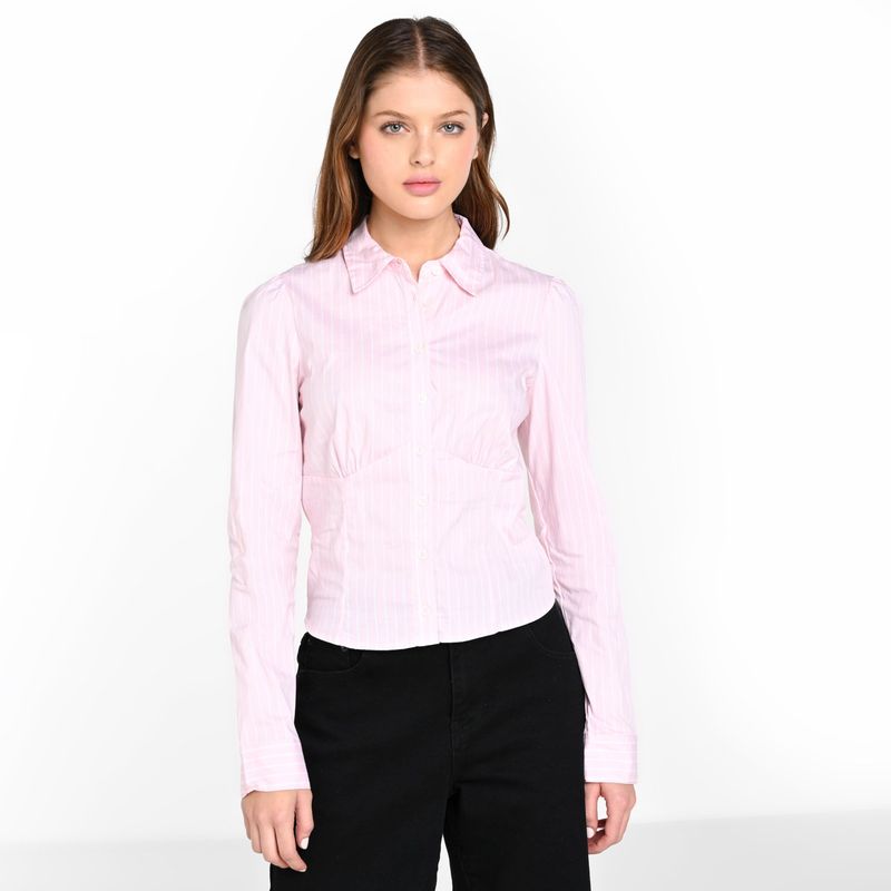 SYBILLA - Camisa Mujer Manga larga de Algodón Sybilla