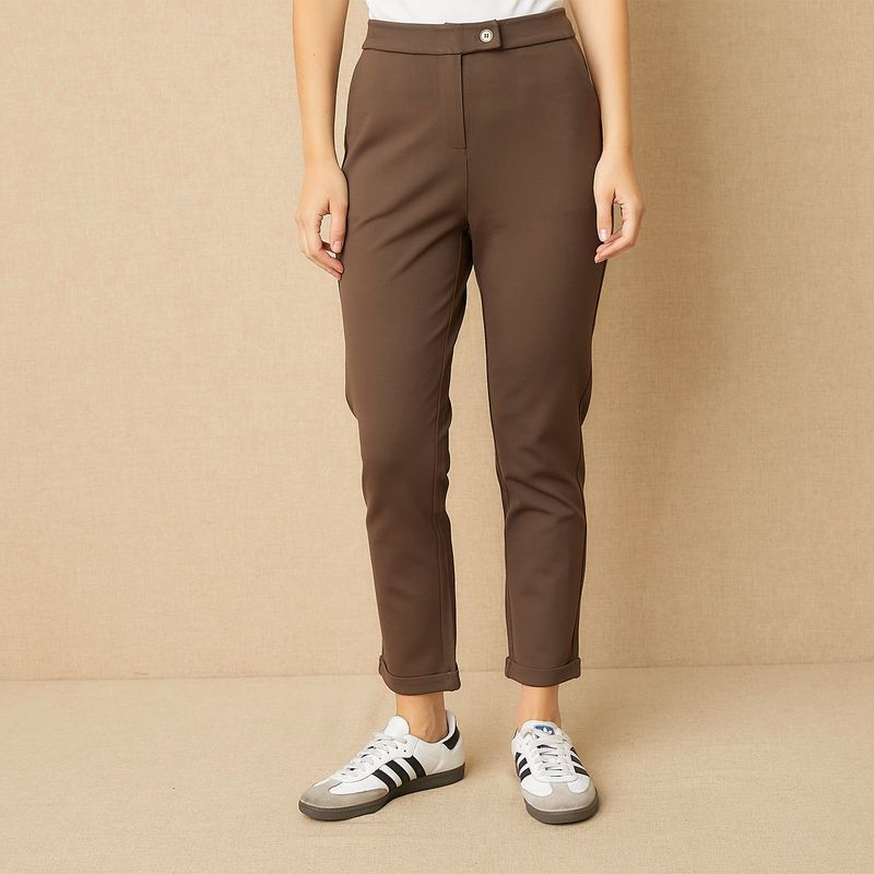 UNIVERSITY CLUB - Pantalón Recto Mujer Tiro medio University Club