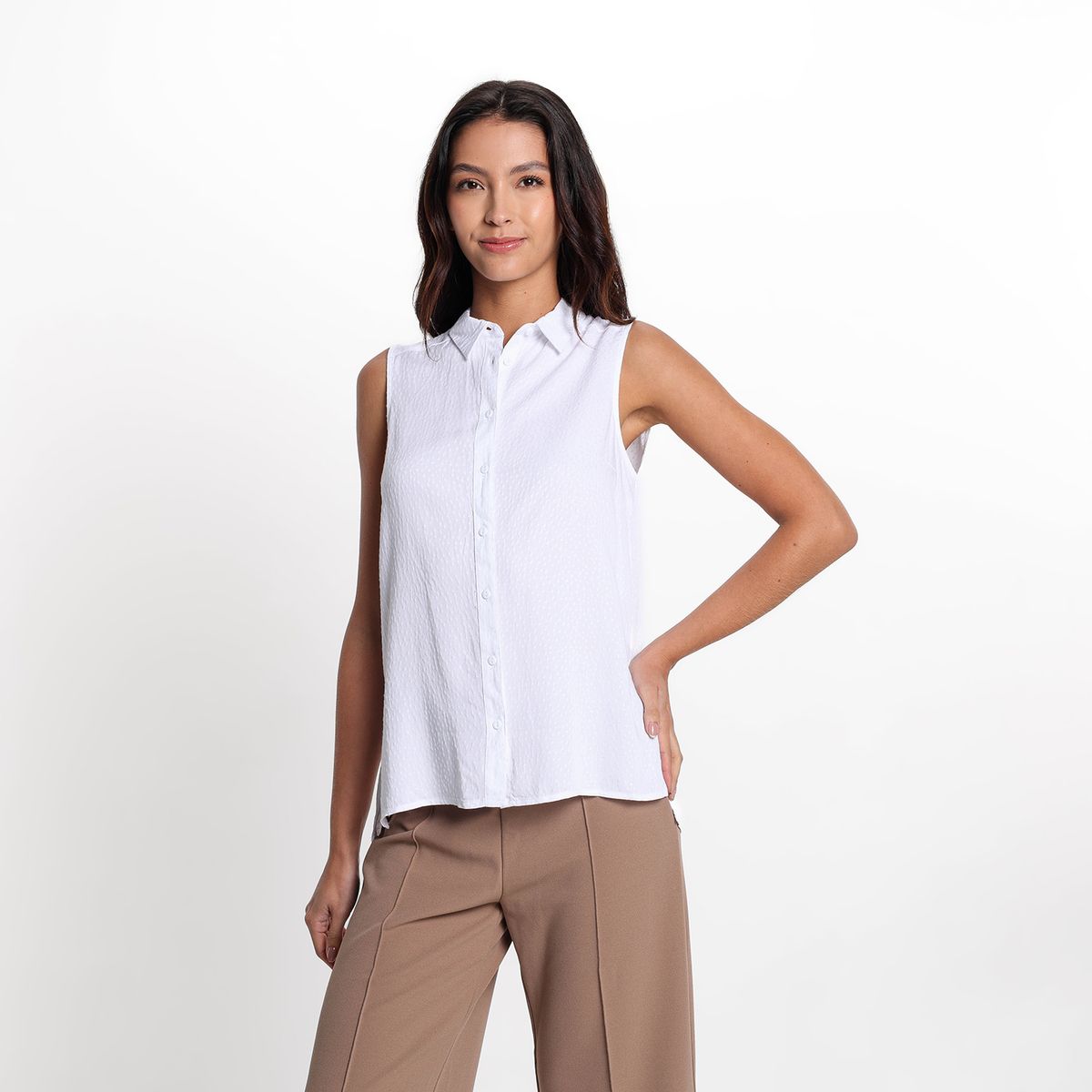 UNIVERSITY CLUB - Camisa Mujer con Estampado Sin mangas University Club