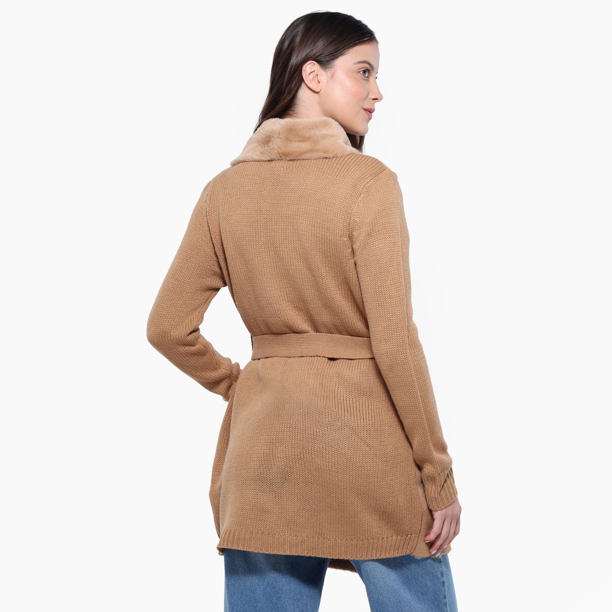 UNIVERSITY CLUB - Abrigo Mujer Efecto pelo University club