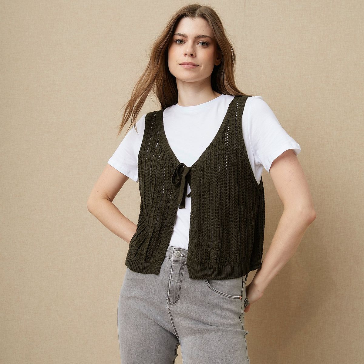 UNIVERSITY CLUB - Blusa Mujer Tejido Sin mangas de Algodón University Club