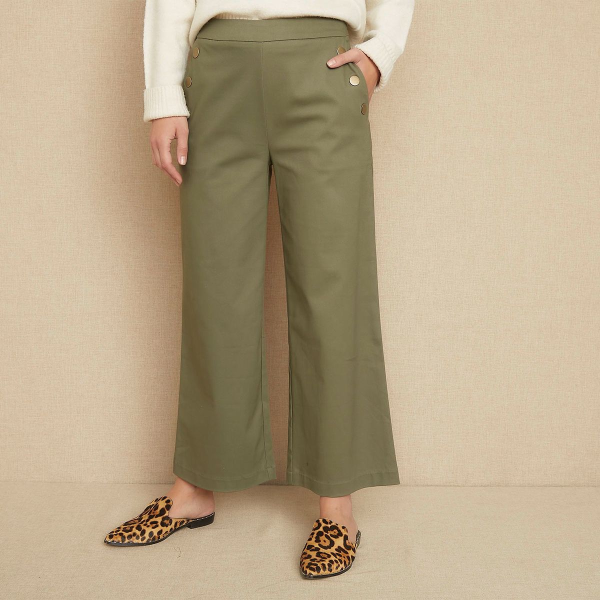 UNIVERSITY CLUB - Pantalón Culotte Mujer Tiro medio University Club