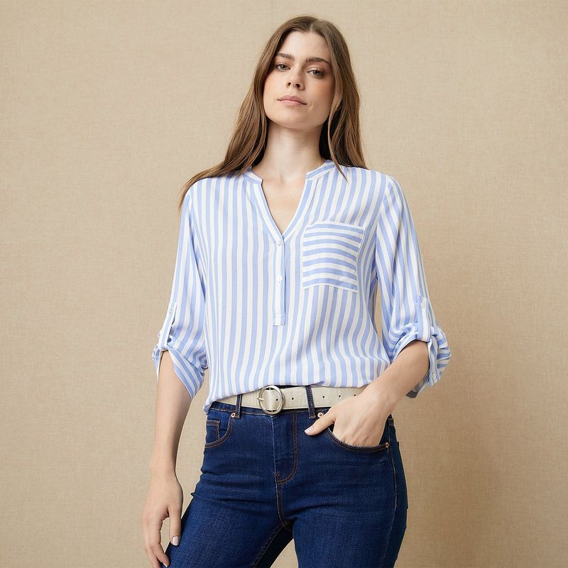 UNIVERSITY CLUB - Blusa Mujer con Estampado Manga 3/4 University Club