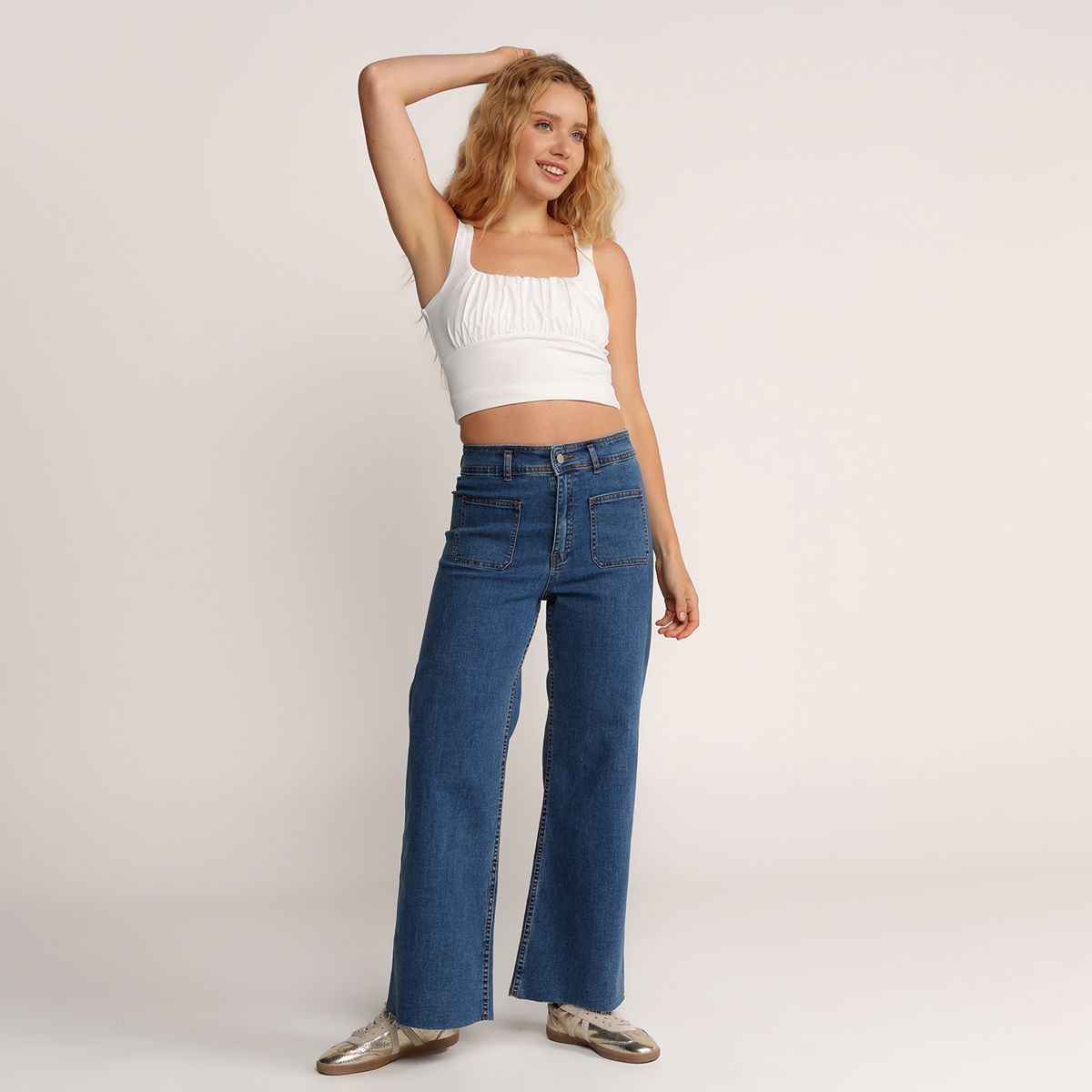 SYBILLA - Jean Wide leg Tiro alto Mujer Sybilla
