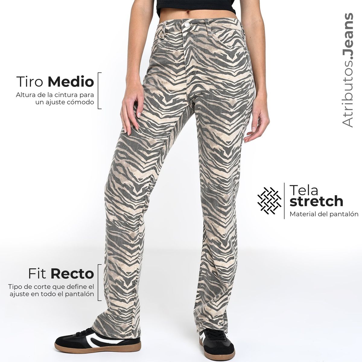 SYBILLA - Jean Recto Mujer Tiro medio Denim Sybilla