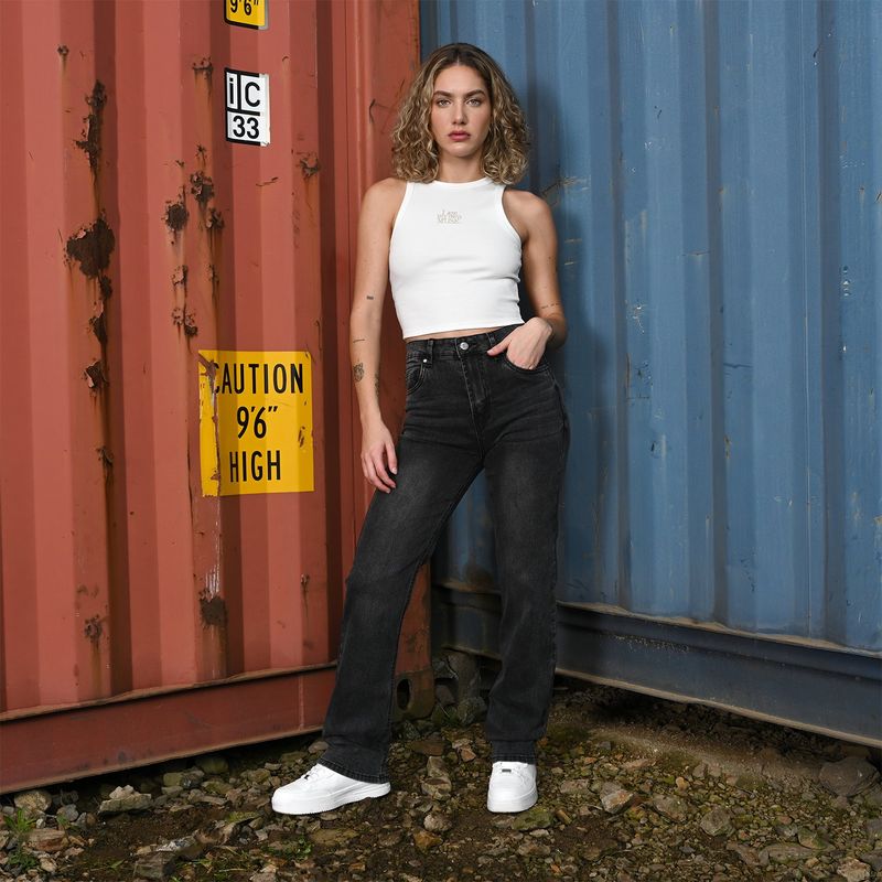 SYBILLA - Jean Recto Mujer Tiro medio Denim Sybilla