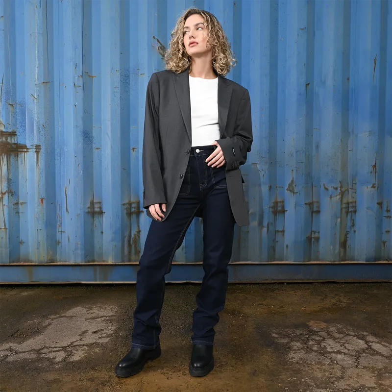 SYBILLA - Jean Recto Mujer Tiro medio Denim Sybilla