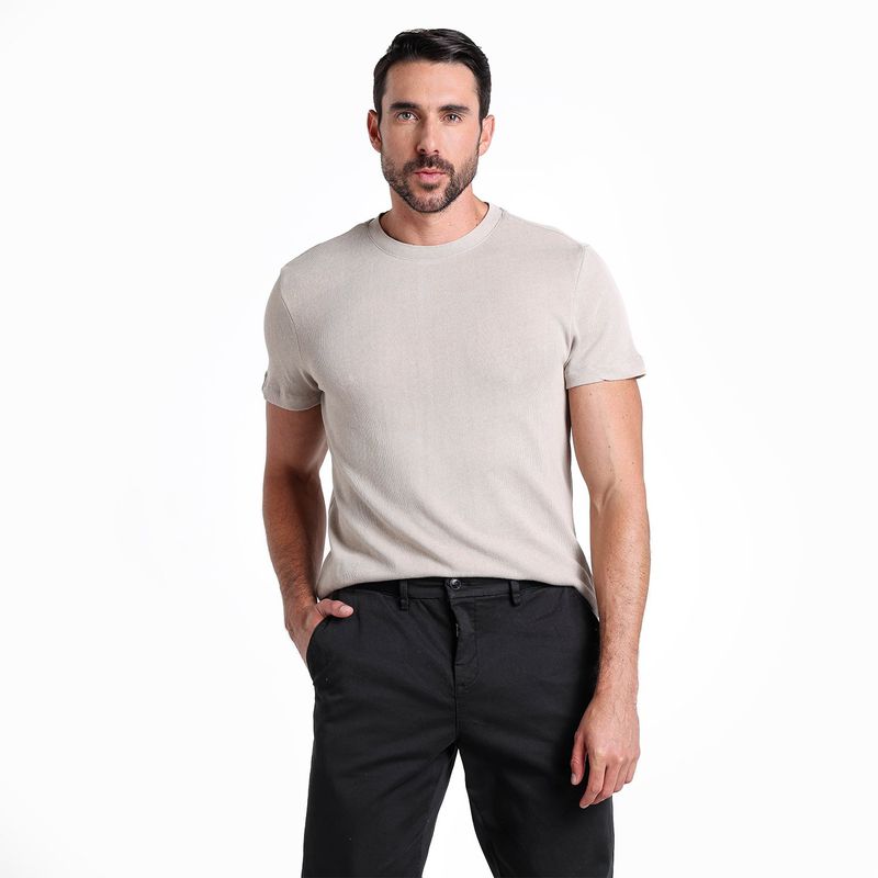 BASEMENT - Camiseta Hombre Manga corta de Algodón Basement