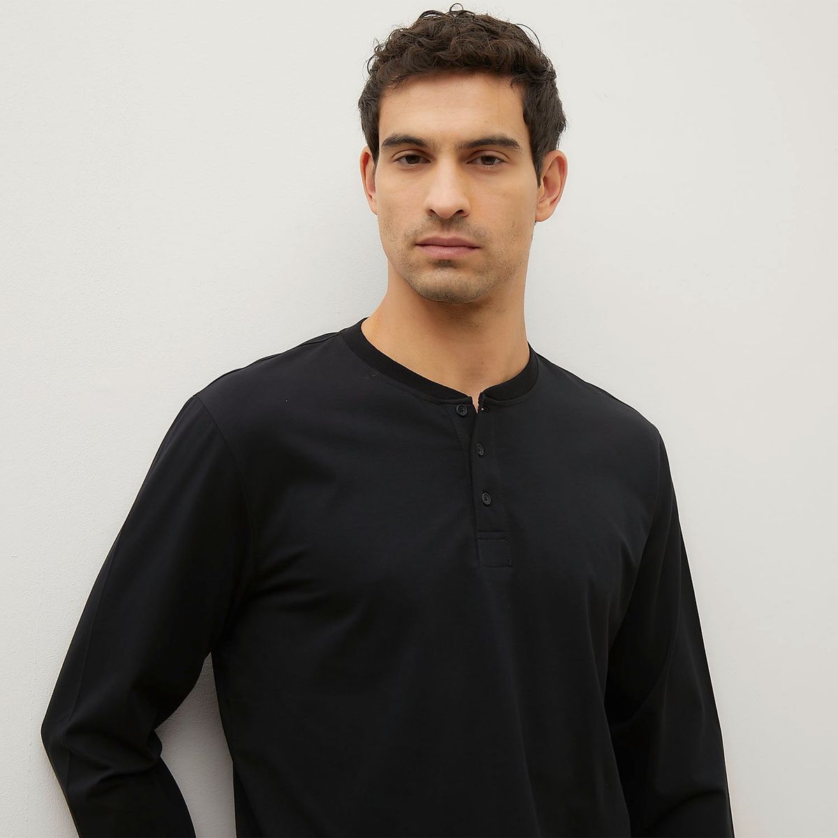 WOLF & HANK - Camiseta Hombre Manga larga Regular fit de Algodón WOLF&HANK