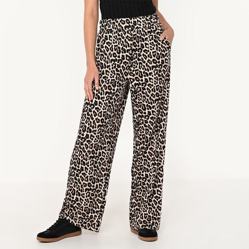 UNIVERSITY CLUB - Pantalón Wide leg Mujer Tiro medio University Club