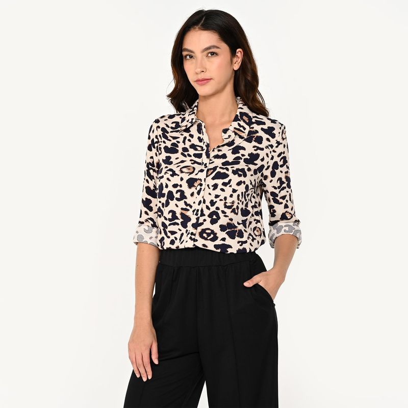 UNIVERSITY CLUB - Camisa Mujer con Estampado Manga larga University Club 