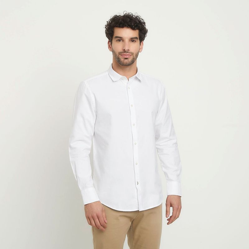 BASEMENT - Camisa Hombre Manga larga Recto Basement