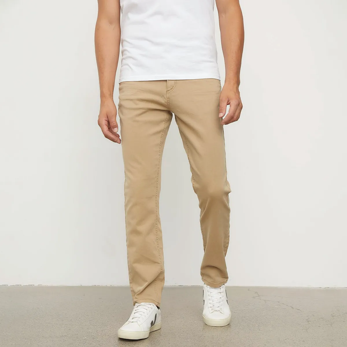 BASEMENT - Pantalón 5 Bolsillos Hombre Slim de Algodón Basement