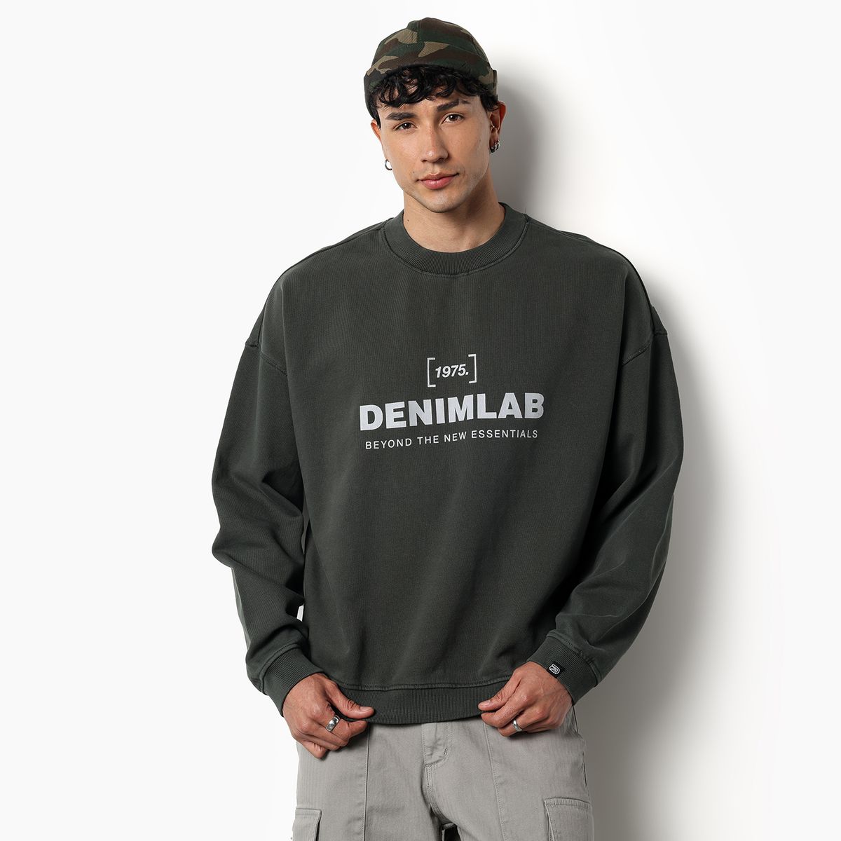 DENIMLAB - Buzo Hombre con Logo de Algodón Denimlab