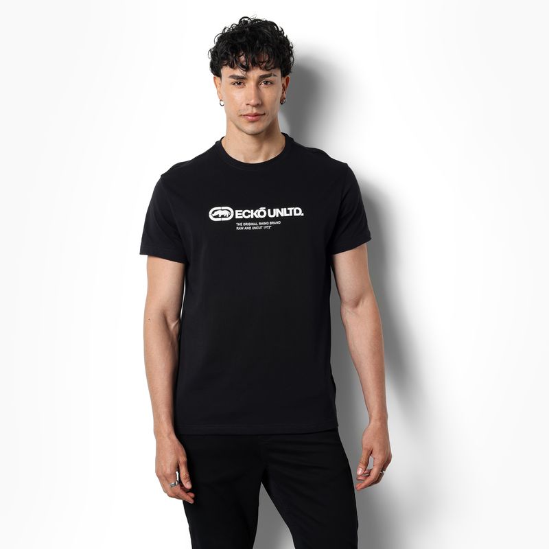ECKO - Camiseta Hombre Manga corta con Logo de Algodón Ecko