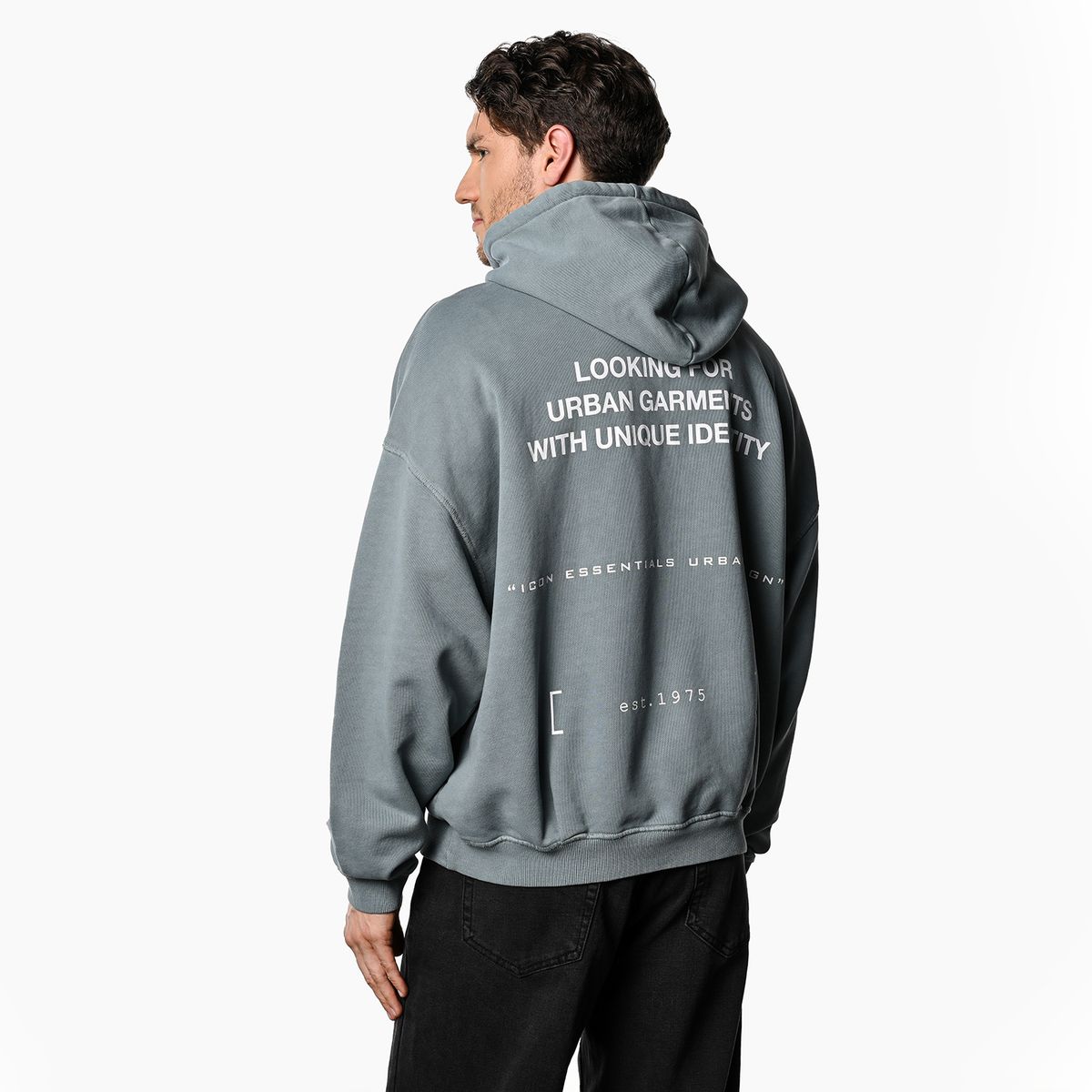 DENIMLAB - Hoodie Hombre con Estampado de Algodón Denimlab